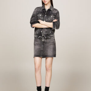 Tommy Jeans dámská černo-šedá bunda Mom DW0DW18243 L