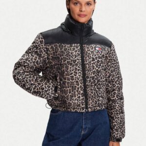 Tommy Jeans dámská vzorovaná zimní bunda DW0DW219670HD L