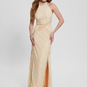 Guess dámské béžové krajkové šaty W4GK20KC760 M