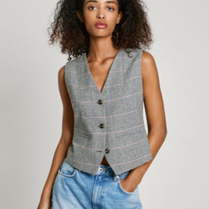 Pepe Jeans dámská šedá vesta FLORINA PL402520808 M