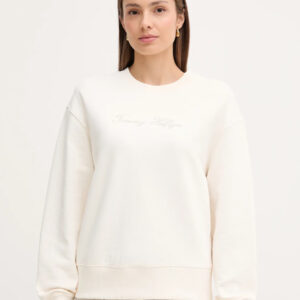Tommy Hilfiger dámská krémová mikina WW0WW47159 S