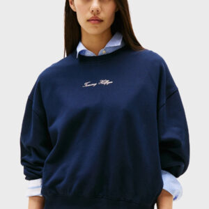 Tommy Hilfiger dámská tmavě modrá mikina WW0WW48269C1G XL