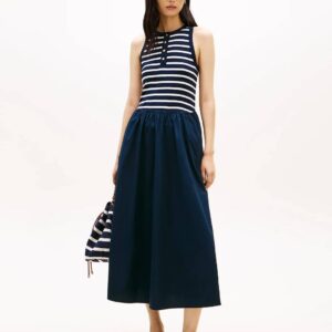 Tommy Hilfiger dámské tmavě modré šaty WW0WW496280X3 XL