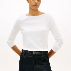 Tommy Hilfiger dámský bílý svetr WW0WW42050-YBL L