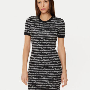 Tommy Jeans dámské černé úpletové šaty DW0DW19478 S