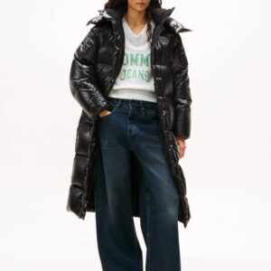 Tommy Jeans dámský černý zimní kabát DW0DW21615BDS M