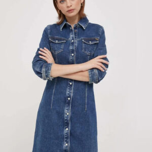 Pepe Jeans dámské modré džínové šaty PL953376000 S