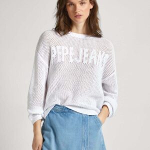 Pepe Jeans dámský bílý svetr GISELE PL702131808 S