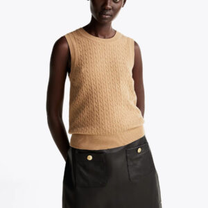 Tommy Hilfiger dámská béžová vesta WW0WW43956 L