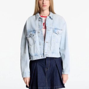 Tommy Hilfiger dámská modrá džínová bunda WW0WW495721AA M