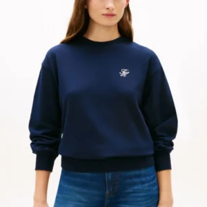 Tommy Hilfiger dámská tmavě modrá mikina WW0WW48724C1G XL