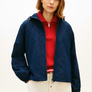 Tommy Hilfiger dámská tmavě modrá větrovka WW0WW48625C1G L