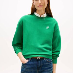 Tommy Hilfiger dámská zelená mikina  WW0WW48724MS3 L