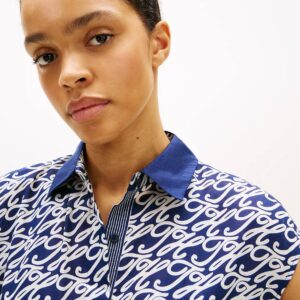 Tommy Hilfiger dámské tmavě modré košilové šaty WW0WW495510YF L