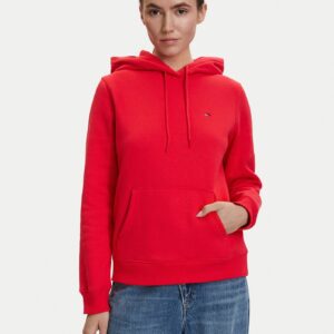 Tommy Jeans dámská červená mikina DW0DW19958XK3 XS