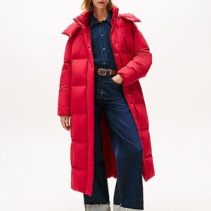 Tommy Jeans dámská červená zimní bunda DW0DW21977XJP XS