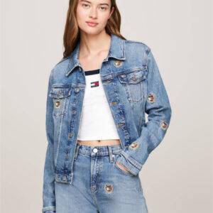 Tommy Jeans dámská modrá džínová bunda DW0DW19675 S