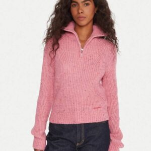 Tommy Jeans dámský růžový svetr DW0DW21686THC L