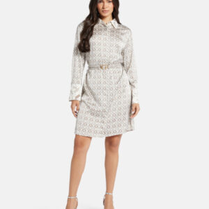 Guess dámské béžové košilové šaty W5RK40WF1T2 S