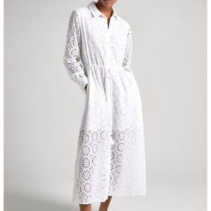 Pepe Jeans dámské bílé šaty ETHEL PL953477800 XS