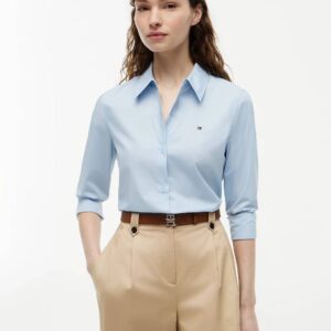 Tommy Hilfiger dámská modrá košile WW0WW47169C1O 40