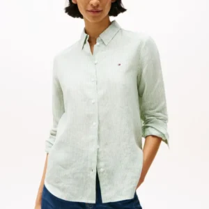 Tommy Hilfiger dámská pruhovaná lněná košile WW0WW44679 36