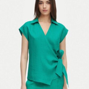 Tommy Hilfiger dámská zelená halenka WW0WW49632MS3 40
