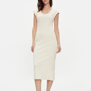 Tommy Hilfiger dámské krémové šaty WW0WW41273 L