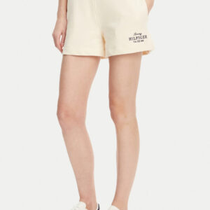 Tommy Hilfiger dámské krémové teplákové šortky WW0WW45518 M