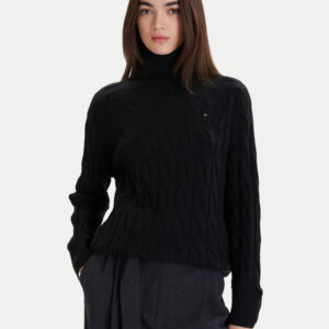 Tommy Hilfiger dámský černý rolák WW0WW46791BDS XXL