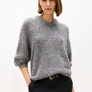 Tommy Hilfiger dámský šedý svetr WW0WW47649PKH M-L