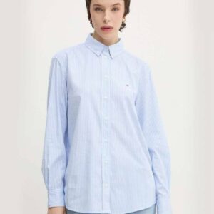 Tommy Jeans dámská modro-bílá košile DW0DW19805 L