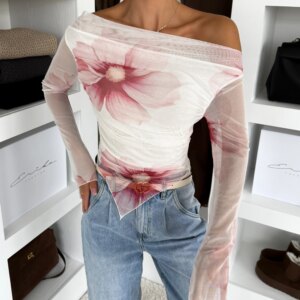 Bílý elegantní top ONDRALIS Velikost: ONESIZE