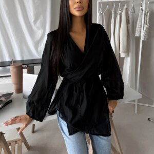 Černá elegantní halenka BENDIX Velikost: ONESIZE