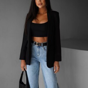 Černé klasické basic sako EDITHA Velikost: ONESIZE
