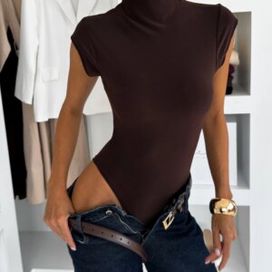 Hnědé basic elastické body ELYVON Velikost: ONESIZE