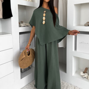 Khaki mušelínový top přehoz FENRIX Velikost: ONESIZE