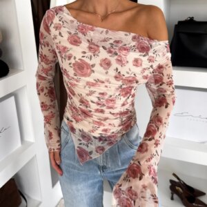 Květinový elegantní top ONDRALIS Velikost: ONESIZE