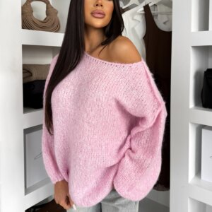 Růžový oversize svetr RHYTHM Velikost: ONESIZE