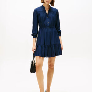 Tommy Hilfiger dámské tmavě modré šaty WW0WW48545C1G 42