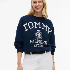 Tommy Hilfiger dámská tmavě modrá mikina WW0WW50941-C1G XS