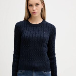 Tommy Hilfiger dámský tmavě modrý svetr WW0WW47644C1G M