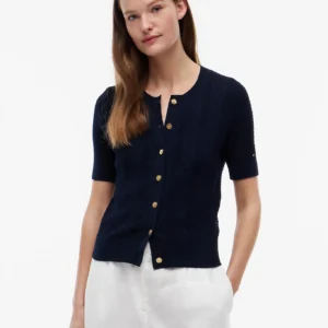 Tommy Hilfiger dámský tmavě modrý svetřík WW0WW50070-C1G S