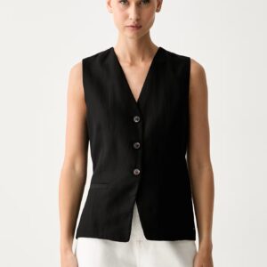 Tommy Hilfiger dámská černá vesta WW0WW50081-BDS 40