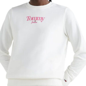 Tommy Jeans dámská bílá mikina DW0DW13574 S
