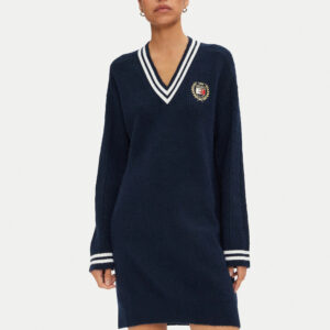 Tommy Jeans dámský modrý dlouhý svetr DW0DW19810 M