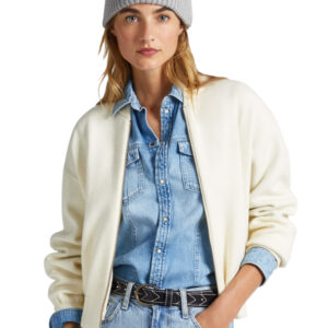 Pepe Jeans dámský bílý svetr PL702043808 XS