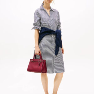 Tommy Hilfiger dámské pruhované šaty Poplin WW0WW45581 42