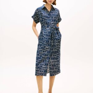 Tommy Hilfiger dámské tmavě modré šaty WW0WW496410GY L