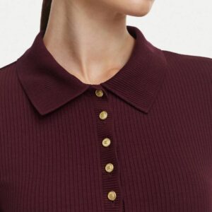 Tommy Hilfiger dámské vínové šaty WW0WW52227-XIH XS